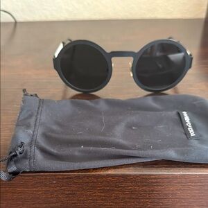 Dolce & Gabbana Round Black Sunglasses